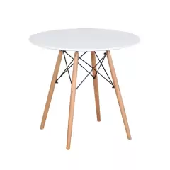 Mesa redonda 80cm - blanca - comprar online