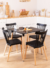Mesa cuadrada 80cm - negra