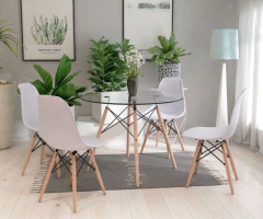 Mesa redonda vidrio Eames 120cm