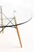 Imagen de Mesa eames de vidrio de 1m