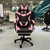 Silla Gamer Bali con apoya piernas - rosa