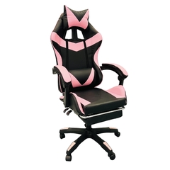 Silla Gamer Bali con apoya piernas - rosa