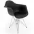 Sillón cromado - negro