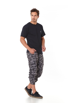 CALÇA CARGO CAMUFLADA BLACK