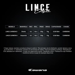 CARRETILHA LINCE KAWANA - Casa do Pescador Curitiba