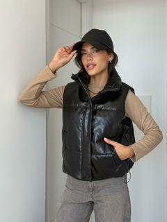 CHALECO PUFFER ECOCUERO IARA