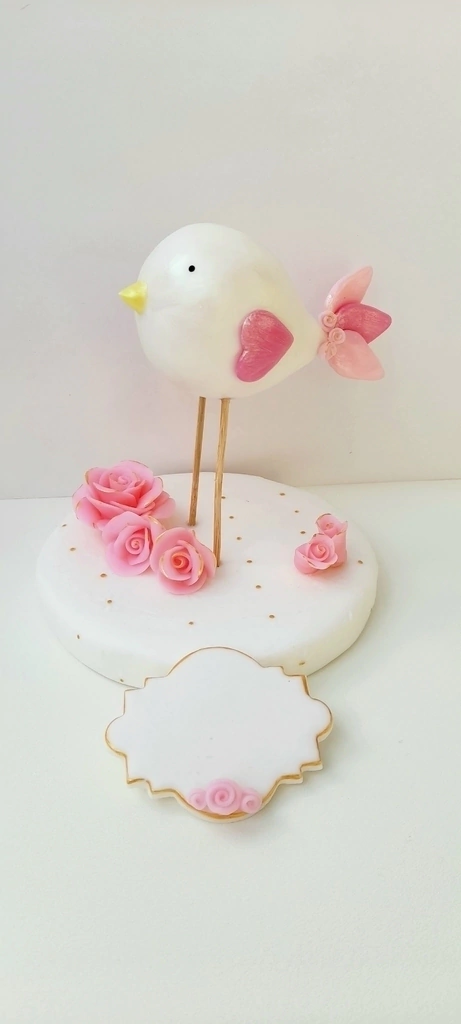 Adorno pajarito c/rosas