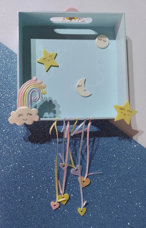 Cuadro celeste nube y estrella