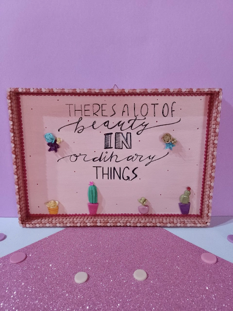 Beautiful things cuadro en fibrofacil