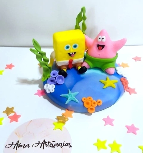 Adorno Bob esponja y Patricio