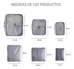 Set organizador de viaje x6 Unicross en internet