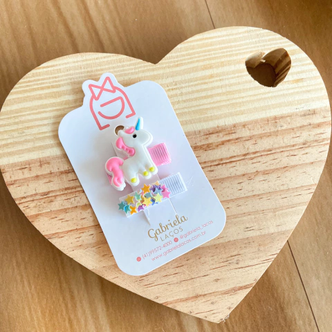 MINI HAIR CLIPS UNICÓRNIO