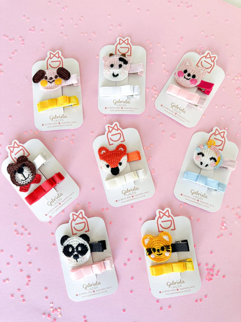 HAIR CLIPS BICHOS TRICÔ