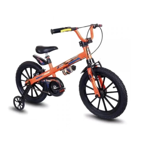 Bicicleta Extreme Aro 16 Laranja/Preto Aro de Nylon