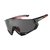 Óculos Preto/Vermelho com 5 Lentes UV400 Ciclismo Clip para Grau