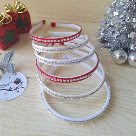 VINCHA FALSO STRASS X 6 UN.