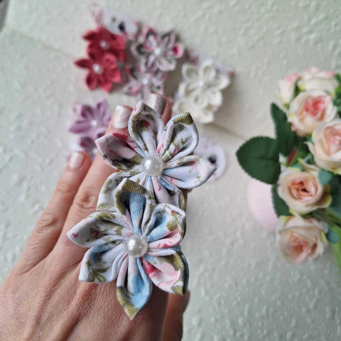 Colitas de lycra aplique flor x 6 pares - comprar online