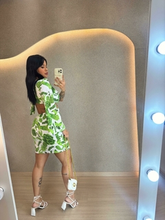 Vestido Nula Manga Estampado - comprar online