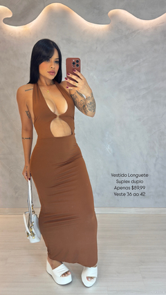 Vestido Decote Argola - comprar online