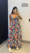 Vestido longo estampado