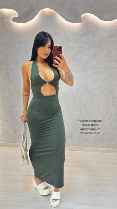 Vestido Decote Argola - loja online