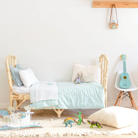 Juego de Sábanas Bordado Confetti 'Llamas' ~ VERDE - comprar online