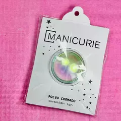 Polvo Cromado - Aurora Tornasol Verde/Lila Colibrí #3 - ManiCurie