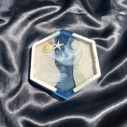 bandeja hexagonal concreto praia - comprar online