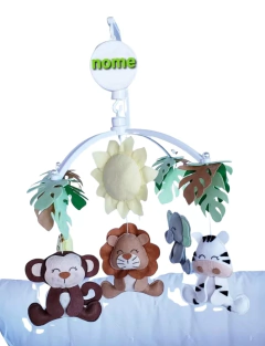 Mobile musical para berço safari animais safari