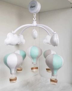 Móbile Musical Giratório Balões Verde, Balão