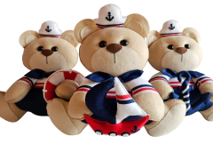 Urso, Ursinho Marinheiro - Kit com 3 unidades