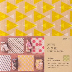 Midori Stretch - Papel para envolturas - Triangle Yellow - comprar online