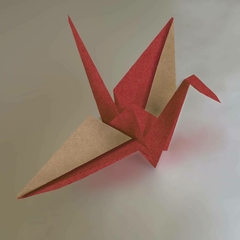 Tesel Tomo Kraft - Rojo Verde - origamiteca