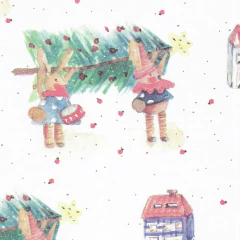 Regina - Navidad Conejitos Llevan Árbol - X2 - comprar online