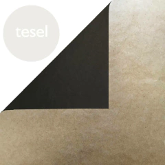 Tesel Tissue-Foil Duo - papel Sandwich - Negro Kraft