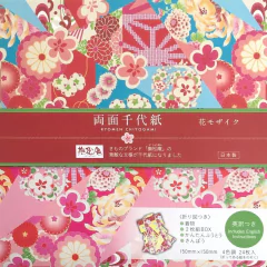 Ryomen Chiyogami - Patchwork de Flores