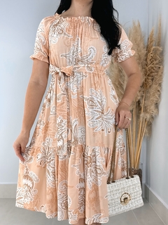VESTIDO SUELLEN - FLORAL NUDE na internet