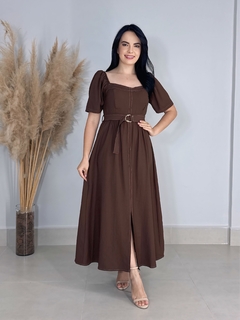 VESTIDO HELLEN - MARROM - comprar online
