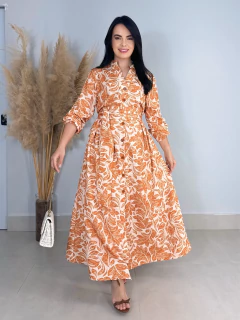CHEMISE AMÉLIA - FLORAL CARAMELO na internet