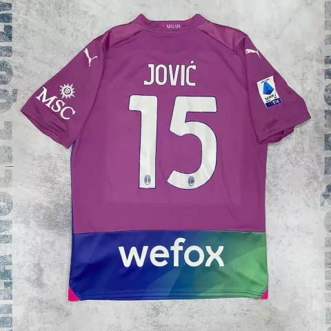 Camiseta AC Milan 2023-2024 alternativa #15 Jovic