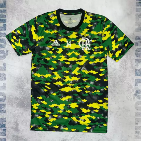 Camiseta Prematch Flamengo 2022 camuflada