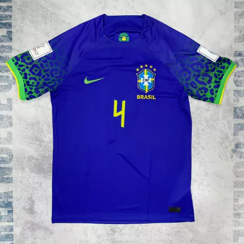 Camiseta Seleccion Brasil Mundial 2022 alternativa #4 Marquinhos