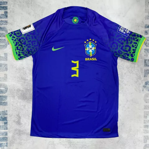 Camiseta Seleccion Brasil Eliminatorias Mundial 2026 alternativa #3 Marquinhos