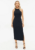VESTIDO MIDI SEM MANGA PRETO