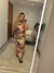 Vestido Sobreposição Estampado Rio Antigo - Cezare's Store - Sua loja online de moda feminina!