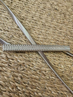 Cinturon metalico elastizado Strass Plata - comprar online