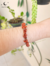 Pulseira cascalho jaspe vermelho - Força pessoal e proteção