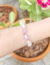 Pulseira kunzita cascalho - Pedra do amor universal