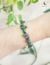 Pulseira cascalho zoisita com rubi