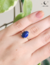 Anel lápis lazuli prata 925 (raro)